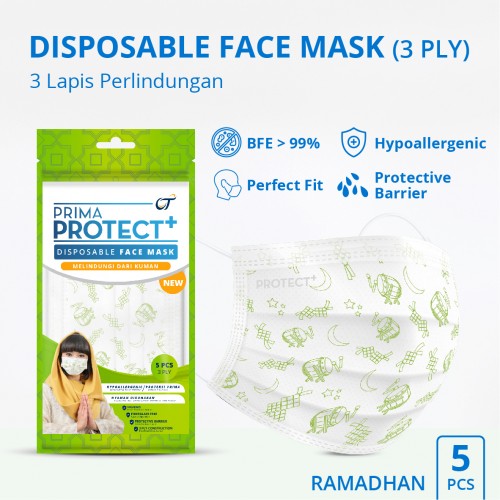 PRIMA PROTECT+ Surgical Face Mask Ramadhan Edition (Isi 5pcs)