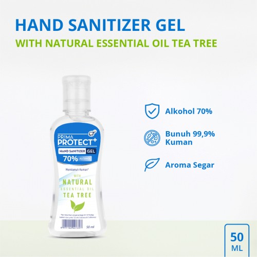 Prima Protect+ Hand Sanitizer Gel 50ml - Tea Tree