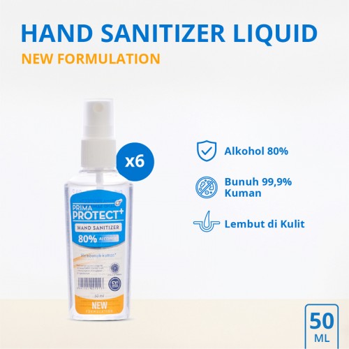PRIMA PROTECT+ Hand Sanitizer New Formulation 50ml - Bundle 6 Pcs